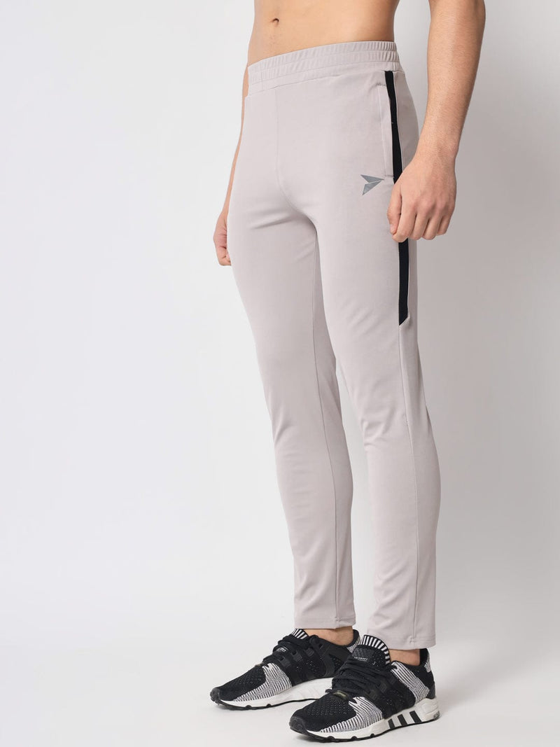 FITINC Premium Light Grey Track Pant for Men | Anti Microbial | Superdry | Breathable | Stretchable | 2 YKK Zipper Pockets - FITINC