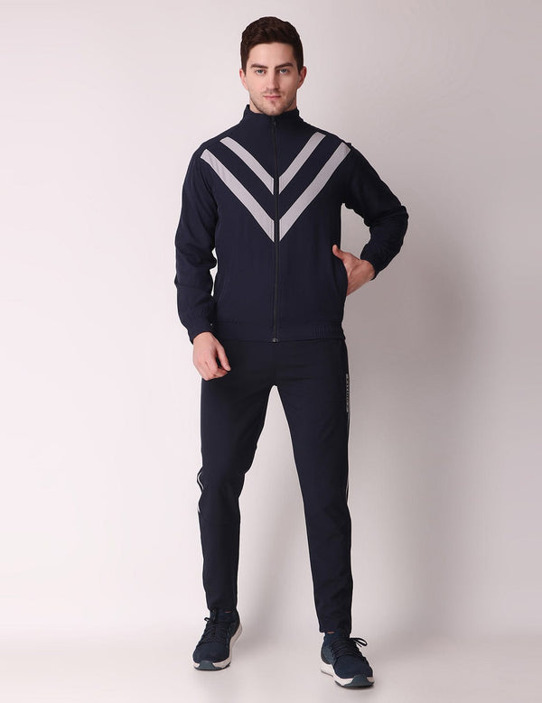 Fitinc Sports & Casual Navy Blue Tracksuit for Men with Zipper Pockets - FITINC