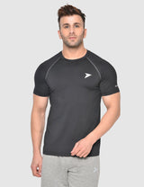 Fitinc Gymwear Black T-shirt for Men - FITINC