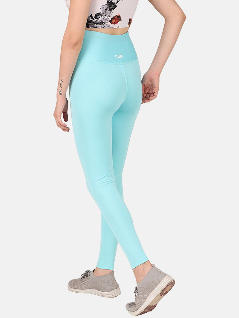 FITINC Premium Leggings | Super High Waisted | Non Transparent | Ankel  Length | Stretchable | Anti Microbial Tights