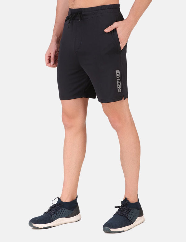 FITINC Stretchable Black Shorts for Gym, Running, Jogging, Yoga & Cycling - FITINC