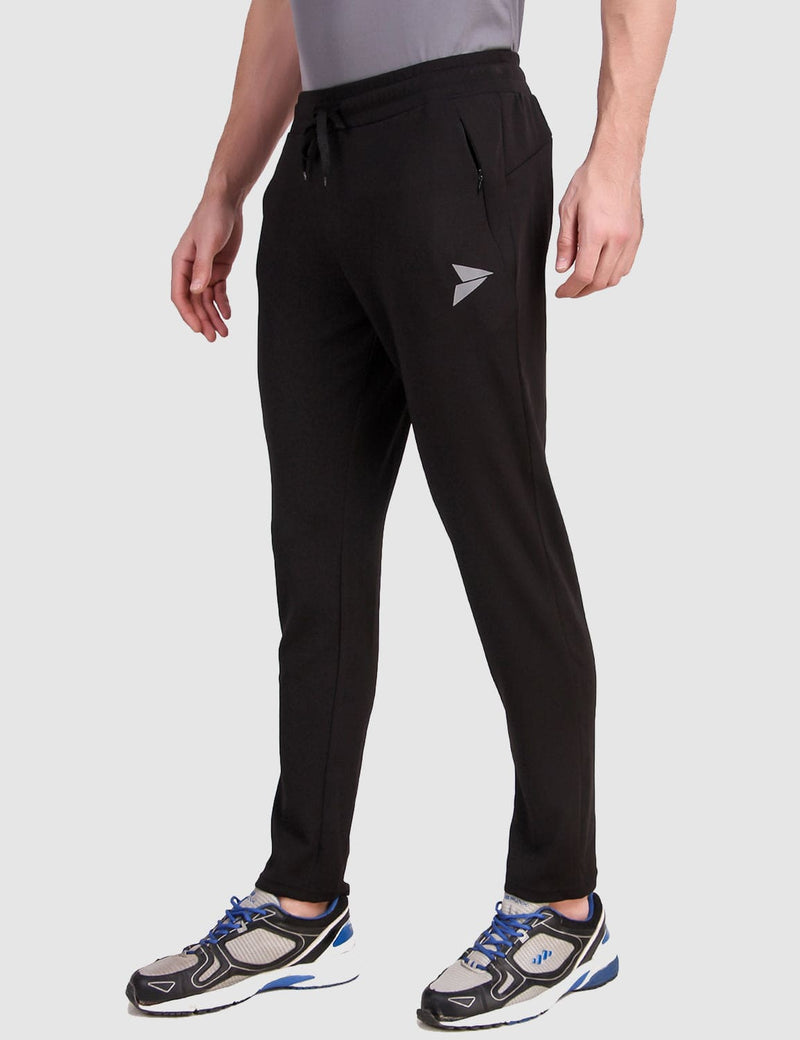 Fitinc Black Trackpant with Concealed Zipper Pockets - FITINC