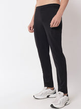 Fitinc Dobby Black Trackpant for Men - FITINC