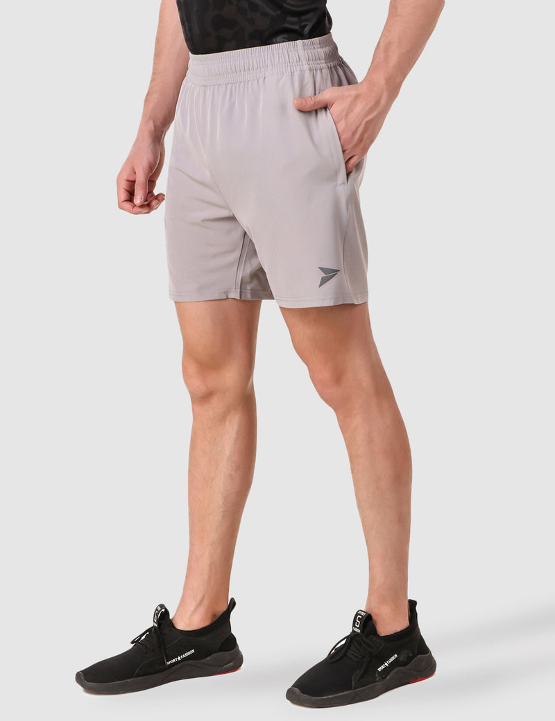 Fitinc Light Grey Shorts for Men with Zipper Pockets - FITINC
