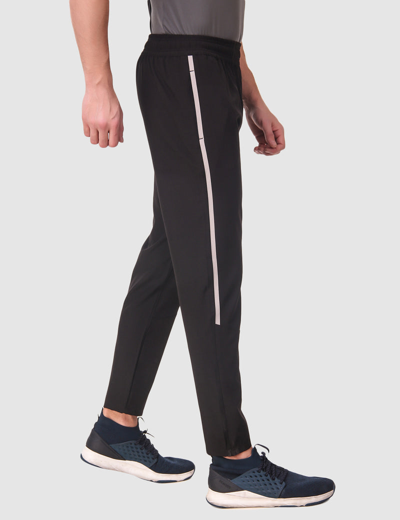 Fitinc NS Lycra Dryfit Black Track Pants with Zipper Pockets – FITINC