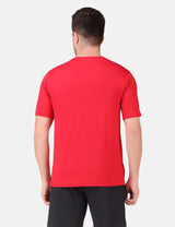 Fitinc Men's Round Neck Slimfit Gym & Active Sports Red T-Shirt - FITINC