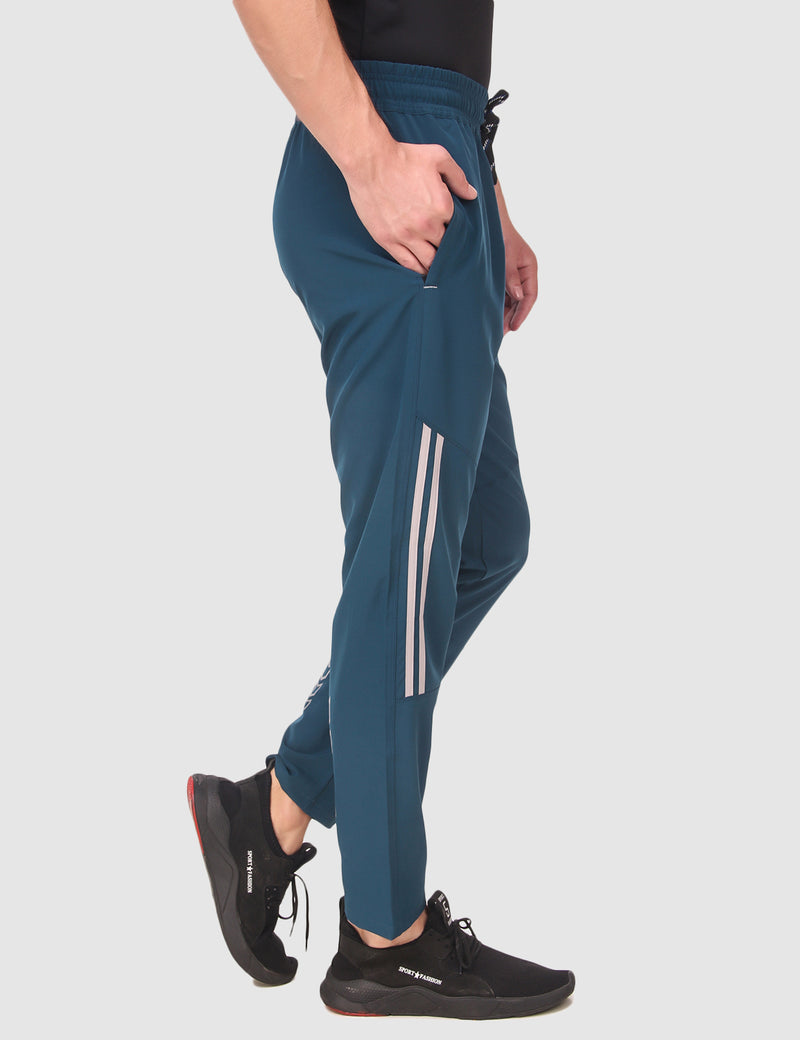 Fitinc NS Lycra Dryfit Airforce Track Pants with Zipper Pockets - FITINC