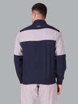 Fitinc Sports Navy Blue Jacket for Men with Zipper Pockets - FITINC