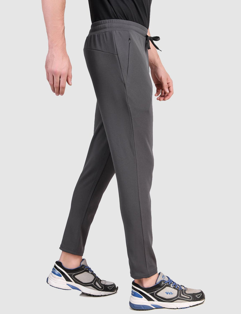 Fitinc Grey Trackpant with Concealed Zipper Pockets - FITINC