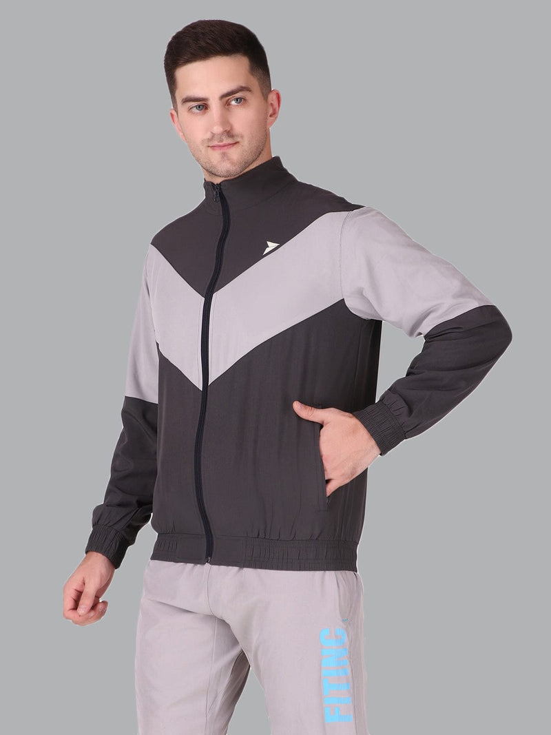 Fitinc Sports Dark Grey Jacket for Men with Zipper Pockets - FITINC