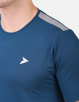 Fitinc Men's Round Neck Slimfit Gym & Active Sports Airforce T-Shirt - FITINC