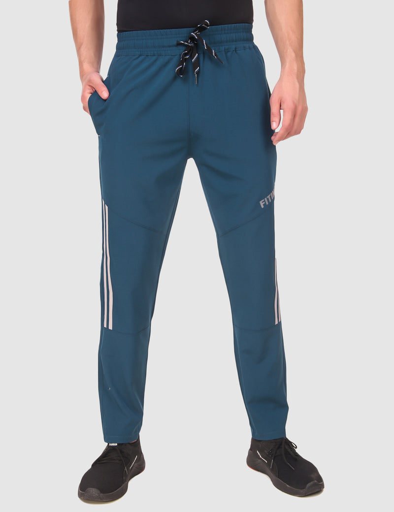 Fitinc NS Lycra Dryfit Airforce Track Pants with Zipper Pockets - FITINC