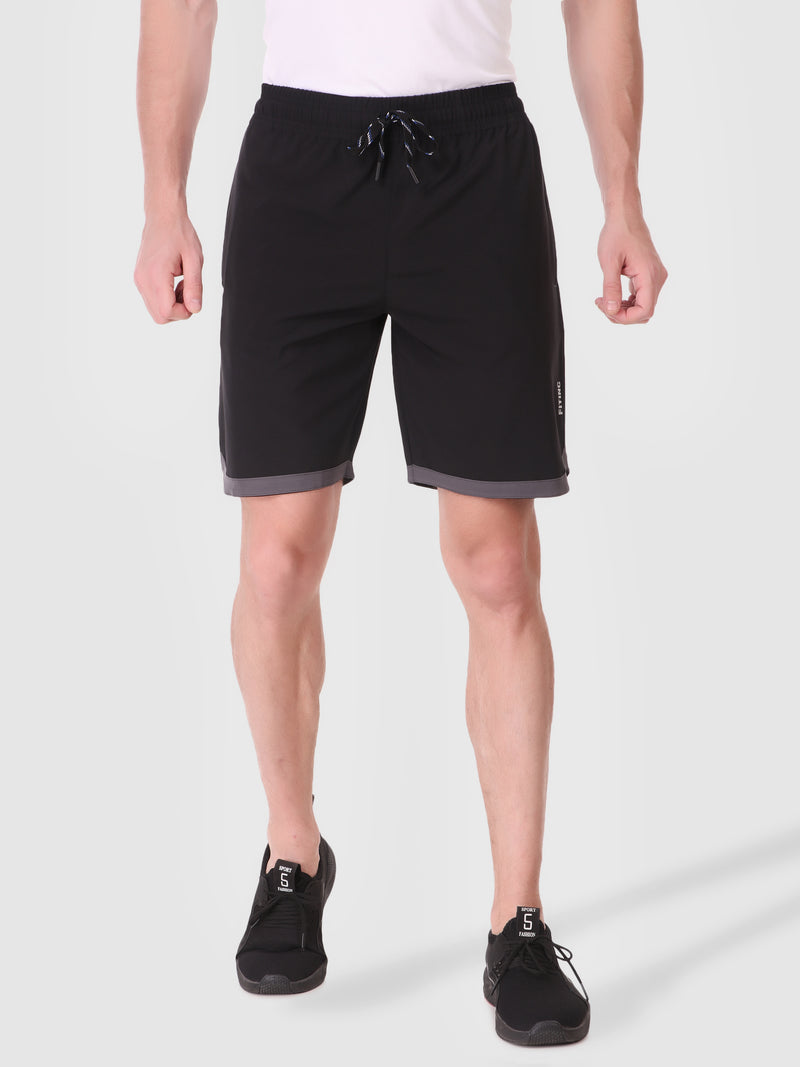 Black Sports Wear NS Lycra Shorts, Single Pcs Pakcing, Size: Large