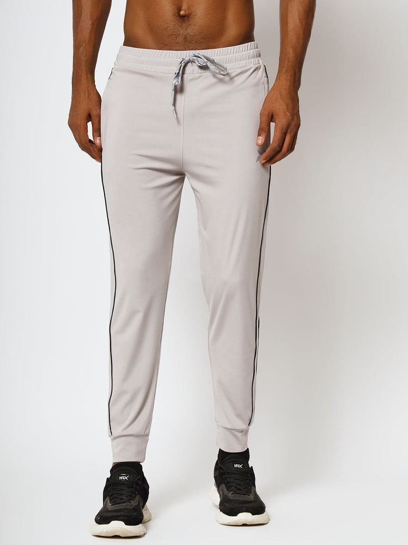 FITINC Slim Fit Light Grey Jogger for Men with Double Piping & Zip Pockets - FITINC