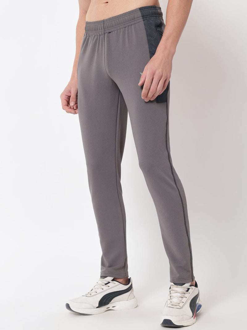 Fitinc Dobby Grey Trackpant for Men