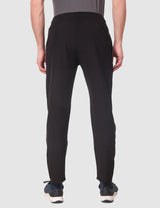 Fitinc NS Lycra Dryfit Black Track Pants with Zipper Pockets - FITINC