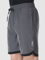 Fitinc N.S Lycra Grey Shorts for Men with Zipper Pockets - FITINC