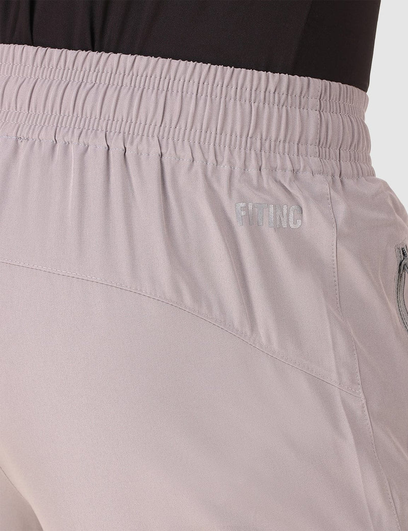 Fitinc NS Lycra Regular fit Light Grey Trackpant for Men - FITINC