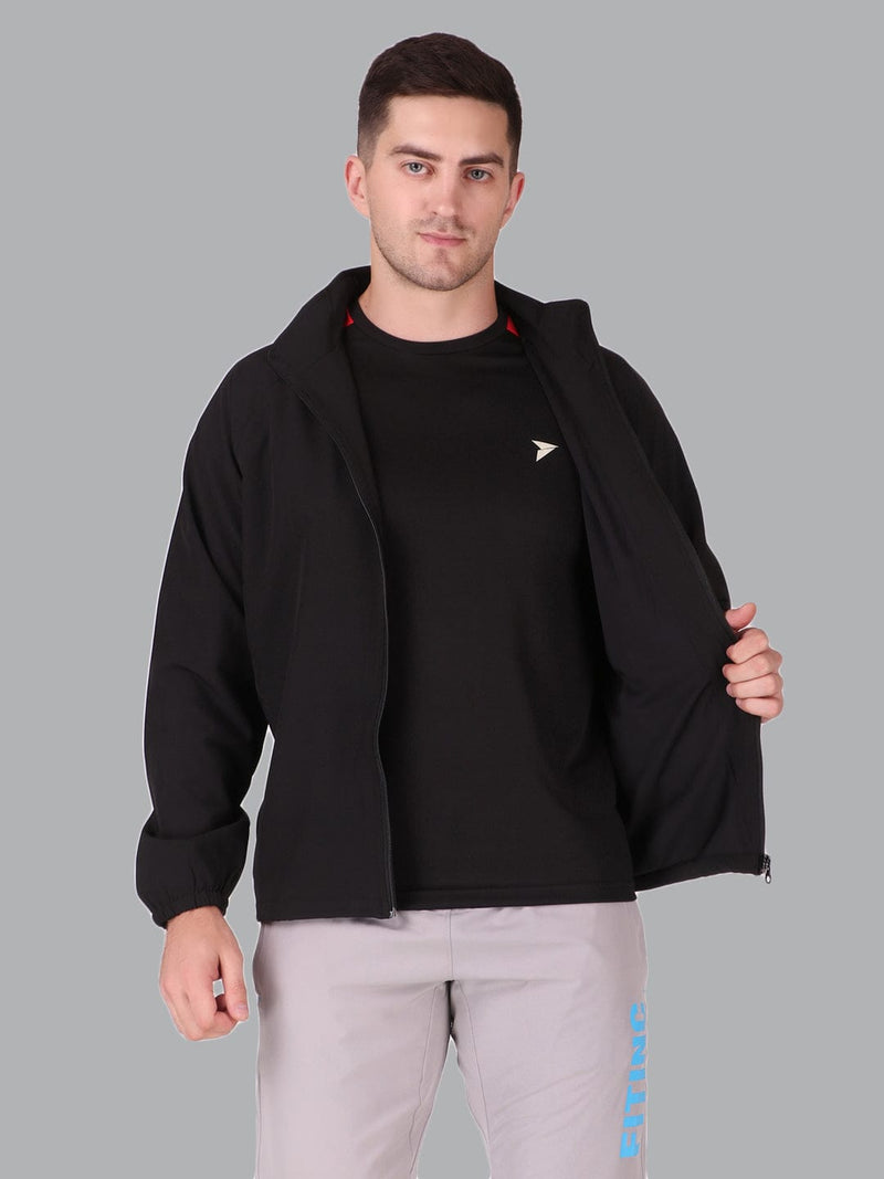 Fitinc Black NS Jacket for Men with Two Zipper Pockets - FITINC