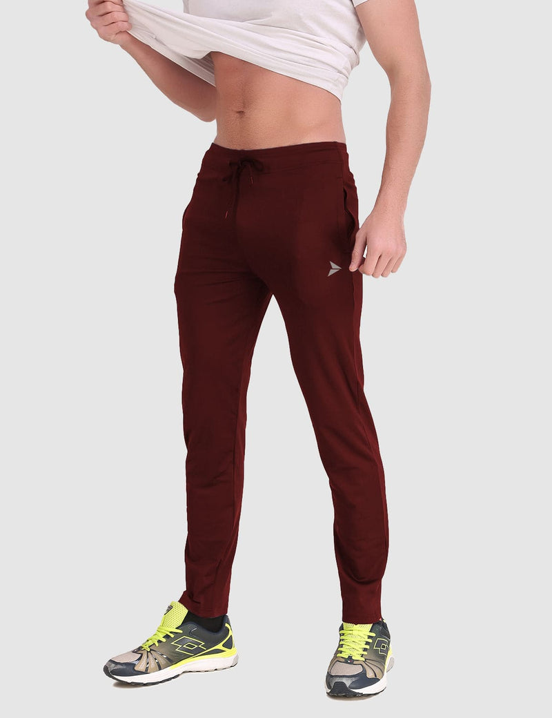 Fitinc Slim Fit Maroon Trackpant for Workout - FITINC