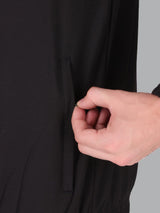 Fitinc Sports Black Jacket for Men with Zipper Pockets - FITINC