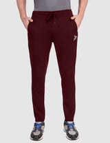 Fitinc Maroon Trackpant with Concealed Zipper Pockets - FITINC