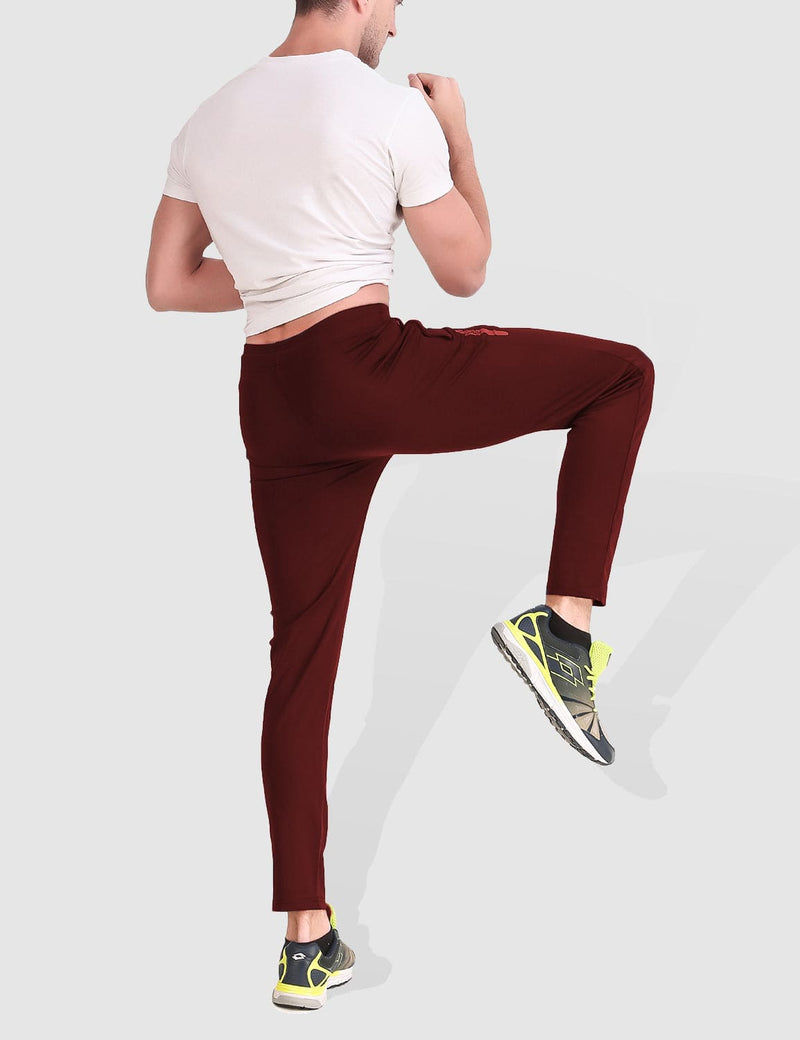 Fitinc Slim Fit Maroon Trackpant for Workout - FITINC