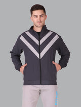 Fitinc Sports & Casual Dark Grey Jacket for Men with Zipper Pockets - FITINC