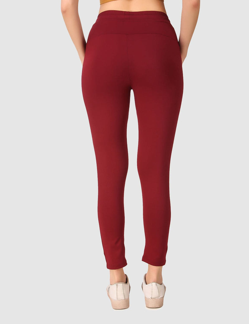 Fitinc Activewear Maroon Trackpant for Women - FITINC
