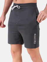 FITINC Stretchable Grey Shorts for Gym, Running, Jogging, Yoga & Cycling - FITINC