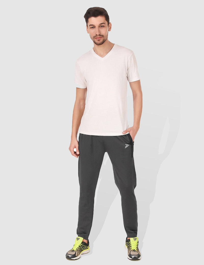 Fitinc Regular fit Grey Activewear Trackpant - FITINC