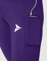 Fitinc Violet Capri for Women with Mobile Pockets - FITINC
