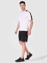 Fitinc N.S Lycra Black Shorts for Men with Zipper Pockets - FITINC
