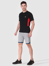 Fitinc N.S Lycra Light Grey Shorts for Men with Zipper Pockets - FITINC