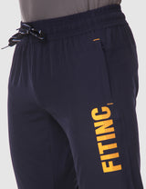 Fitinc Dryfit Navy Blue Jogger for Men with Zipper Pockets - FITINC