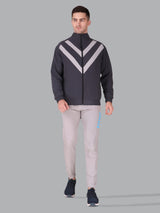 Fitinc Sports & Casual Dark Grey Jacket for Men with Zipper Pockets - FITINC