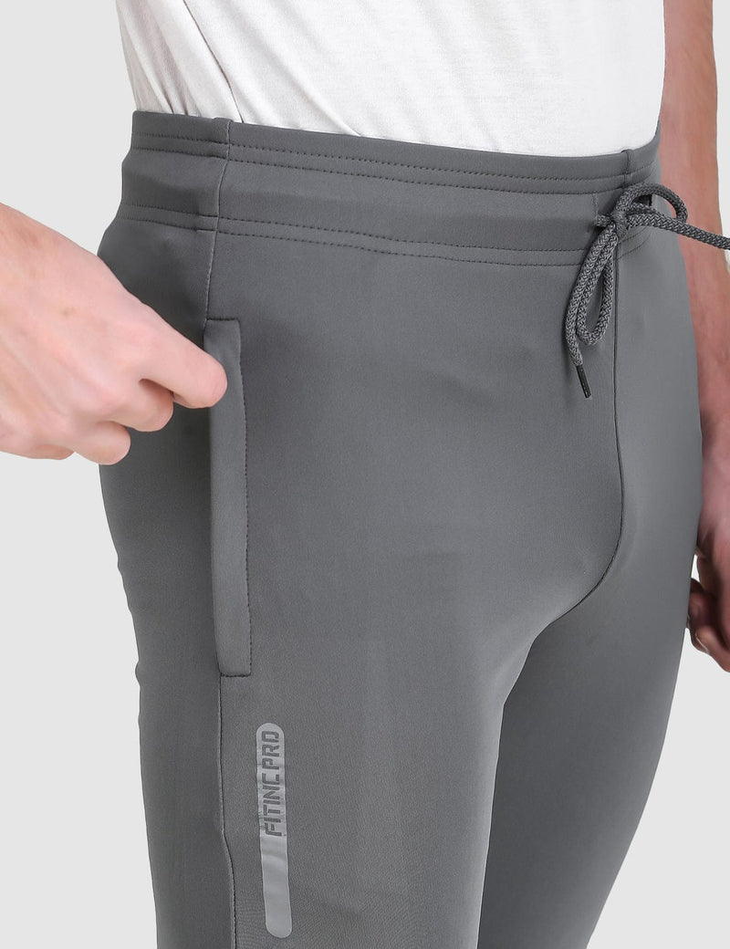 Fitinc Slim Fit Grey Trackpant for Workout - FITINC
