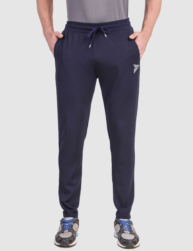 Fitinc Navy Blue Trackpant with Concealed Zipper Pockets - FITINC