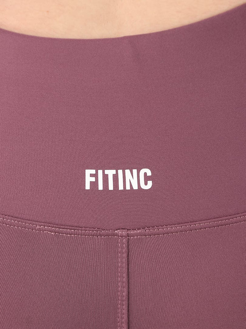 Buy FITINC Light Pink Premium Leggings, Super High Waisted, Non  Transparent, Ankel Length, Stretchable
