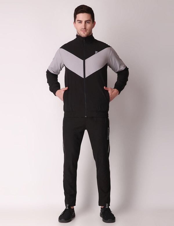 Fitinc Men’s Black Full Zip Tracksuit for Sports & Casual Occasion - FITINC
