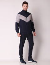 Fitinc Men’s Navy Blue Full Zip Tracksuit for Sports & Casual Occasion - FITINC