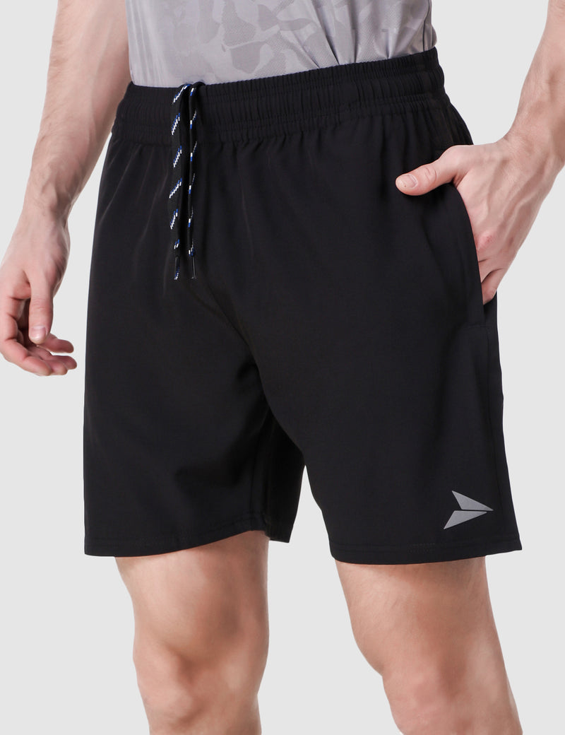 Fitinc Black Shorts for Men with Zipper Pockets - FITINC