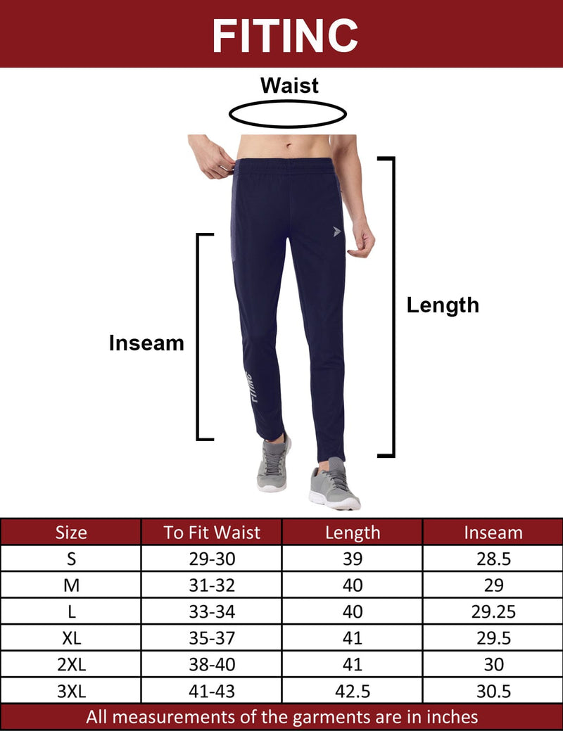 Fitinc Dobby Navy Blue Trackpant for Men - FITINC